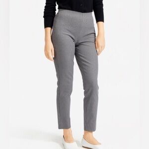 NWT Everlane The Side Zip Stretch Cotton Houndstooth ankle Pant trouser size 10